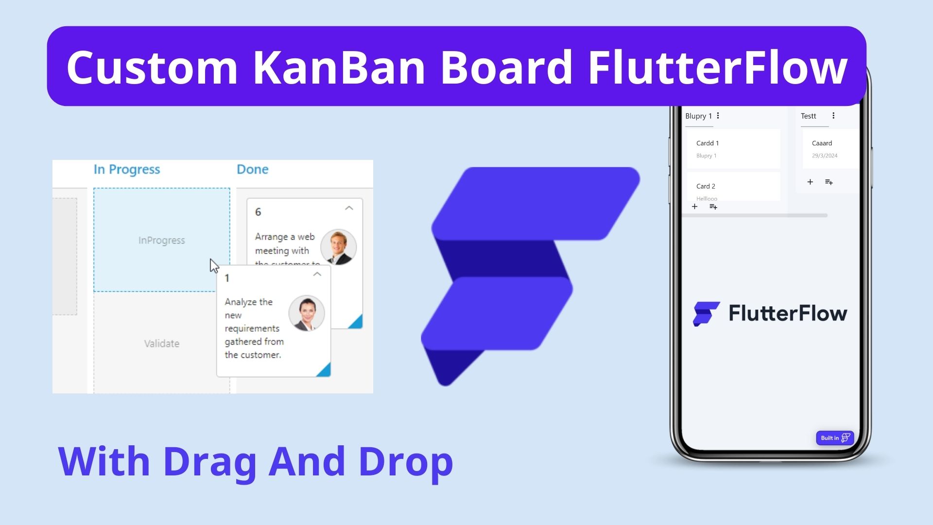 Custom KanBan Board FlutterFlow